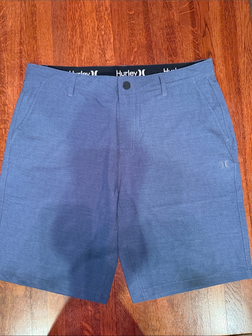 NWOT Hurley Men's Heather Navy Flat Front Shorts
